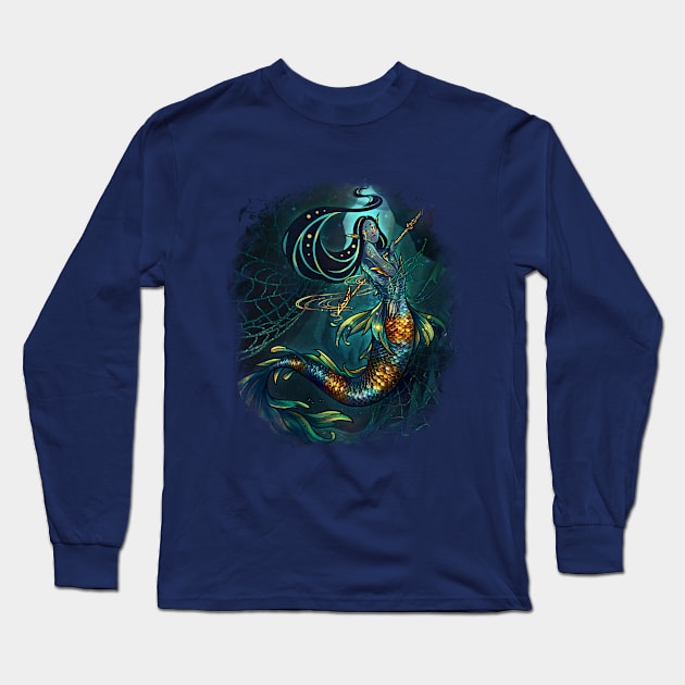 Siren Mermaid Long Sleeve T-Shirt by KucingKecil